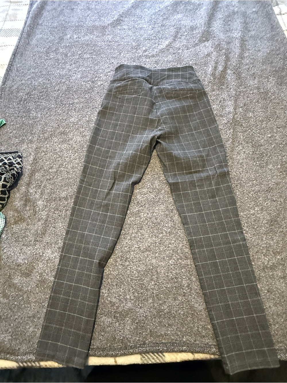 Fashion Nova Gray Plaid Skinny Pants